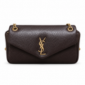 YSL Saint Laurent Envelope Chain Bag Dark Brown