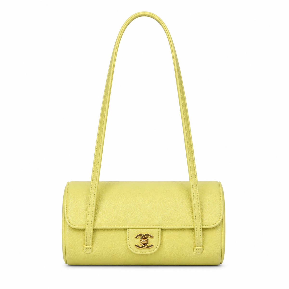 Chanel Lime Yellow Cylindrical Shoulder Bag | Triple Rope Strap — 20cm