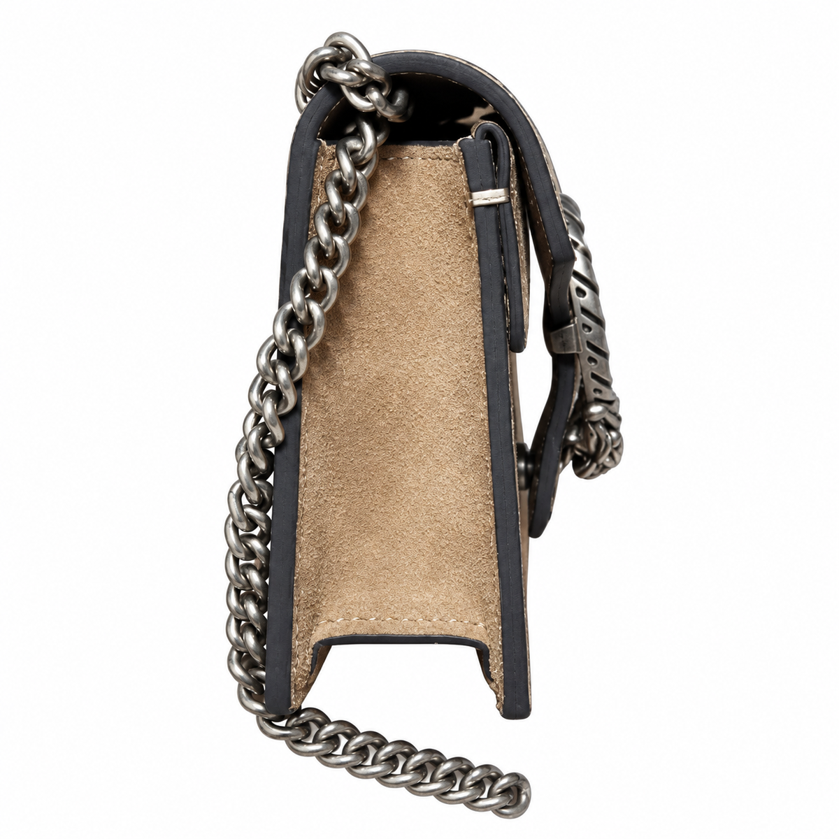 Gucci Dionysus Mini Bag in GG Supreme Canvas with Brown Suede