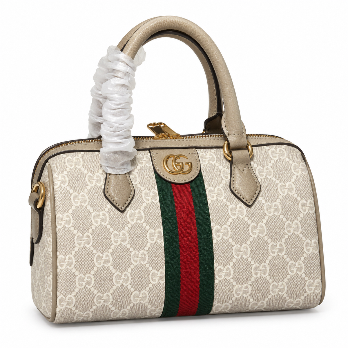 Gucci Savoy Mini Duffle Bag GG Supreme White