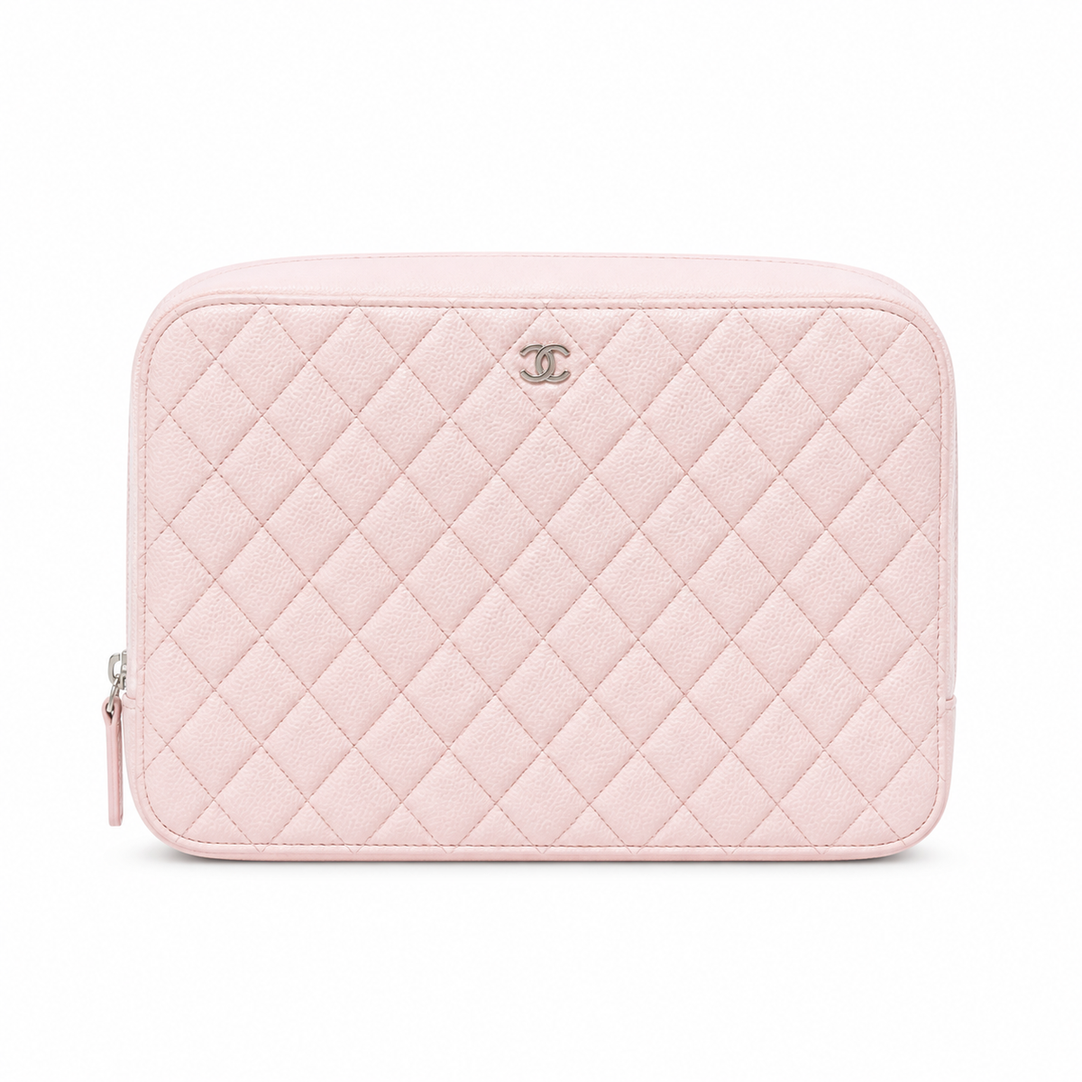 Chanel CC Quilted Vanity Case Bag | Built-In Mirror & Gold Chain — 25cm