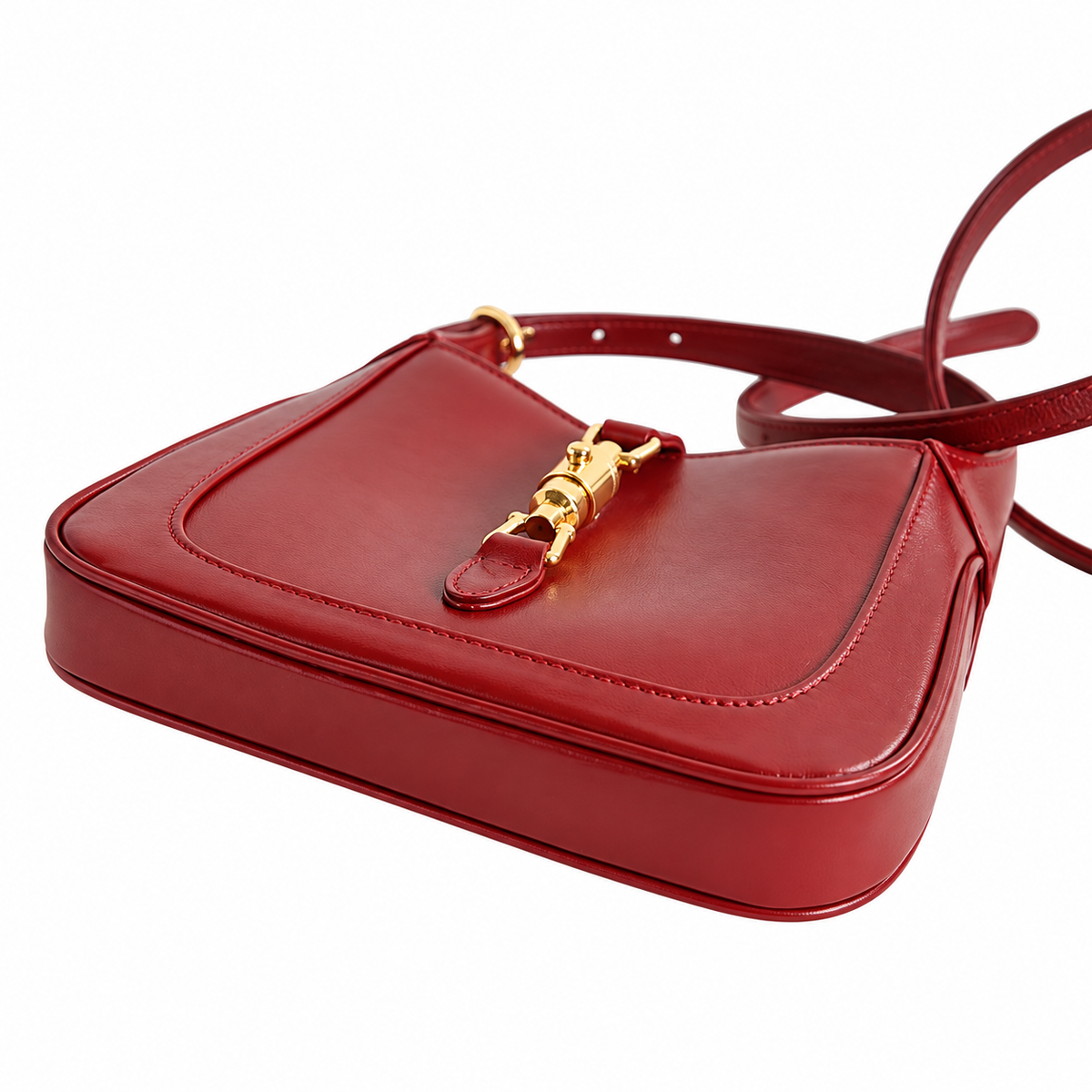 Gucci Jackie 1961 Mini Hobo in Red Polished Leather