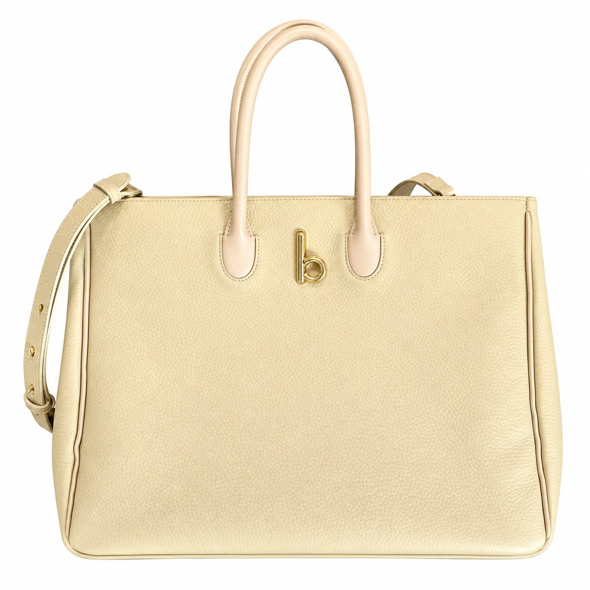 Burberry Cream Poise Textured Tote Bag