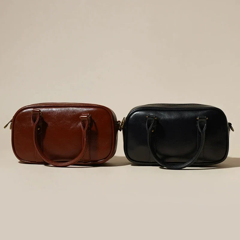 Women's Elegant Half Moon Bag – Curved Crescent Shoulder Purse 27×15×9cm