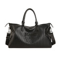Black Woven Embroidered Weekender Bag